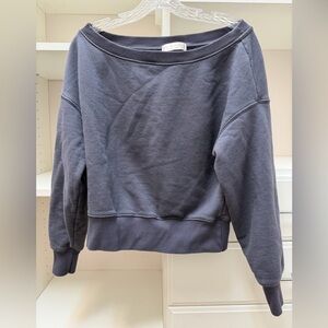 Spiritual Gangster La Vida Off Shoulder Sweater “Shadow” Color Women’s Size XS